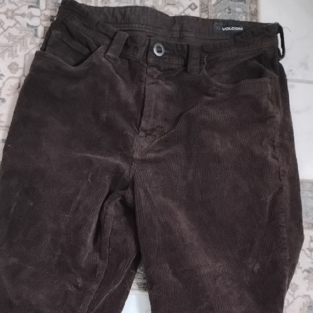 Volcom Brown Corduroy Pants Casual Style